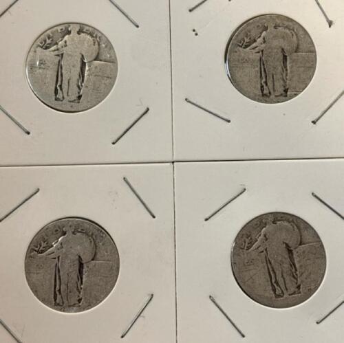 (4) Standing Liberty Quarter Dollar - 90% Silver