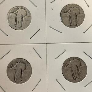 (4) Standing Liberty Quarter Dollar - 90% Silver
