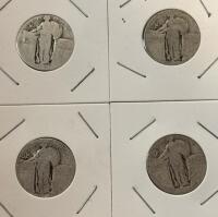 (4) Standing Liberty Quarter Dollar - 90% Silver