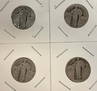 (4) Standing Liberty Quarter Dollar - 90% Silver