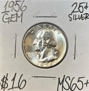 1956 MS65+ GEM SILVER WASHINGTON QUARTER