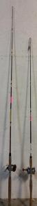 (1) Horrocks-Ibbotson Fishing Rod With Penn Fishing Reel And (1) Vintage Thermoweld Fiberglass-Made Fishing Rod With Penn Peer No. 209 Level Wind Conventional Fishing Reel