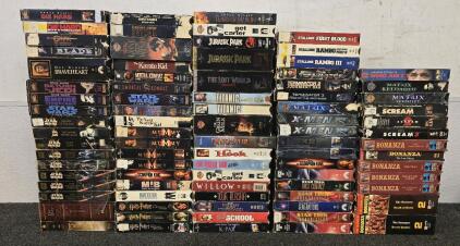 (100+) Collection Of Box Office Hits VHS Movies- Star Wars, Jurassic Park, Star Trek, Braveheart And More