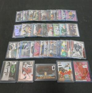 (50) Assorted Sports Cards Including Soccer, Nascar And Hockey In Plastic Hard Cover