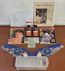 Assorted Vintage MLB Memorabilia & Box of Vintage/Contemporary Cards