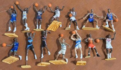 (14) Assorted NBA Figures Including: Frazier (New York), Mutombo (Nuggets), Ellis (Nuggets) & More!