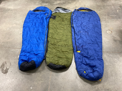 (3) Adult Sized Sleeping Bags