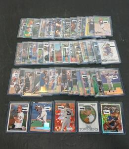 (50) Assorted Topps, Bowman Sterling And Topps Chrome Baseball Cards Including Rafael Palmerio, Wade Townsend In Plastic Hard Cover