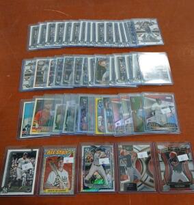 (50) Assorted Topps Chrome, Select And Stadium Chrome Baseball Cards Including James Wood, Ben Rice In Plastic Hard Cover