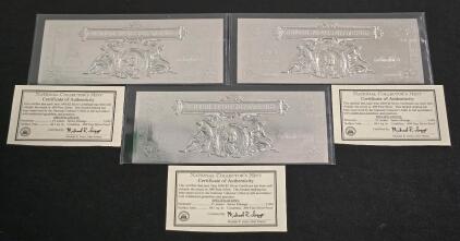 (3) National Collector's Mint 2000 $2 Silver Mint Die-Struck Bills [.999 Silver Proof]