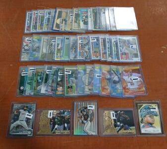 (50) Assorted Topps, Yopps Herrtiage And Bowman's Best Baseball Cards Including David Price, Mike Stanley In Plastic Hard Cover