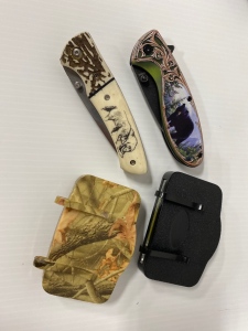 (2) Folding Knives and (2) LED Lights