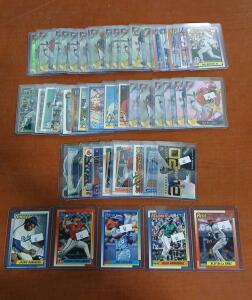 (50) Assorted Topps Basball Cards Including Jackie Robinson, Elly De La Cruz In Plastic Hard Cover