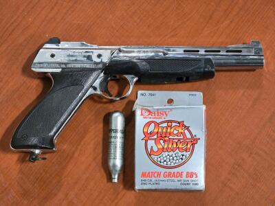 Vintage Daisy Powerline Model 1270 CO&sup2; BB Gun w/ Spare CO&sup2; Tank & Partial Box of BB's