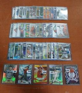 (50) Assorted Topps Chrome, B Chrome And Optic Donruss Baseball Cards Including Richie Sexson, Mike Yastrzemski In Plastic Hard Cover