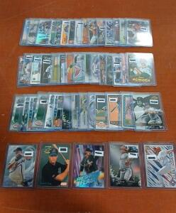 (50) Assorted Topps Chrome, B Chrome And Pacific Collections Baseball Cards Including Brad Pennington, Tim Hill In Plastic Hard Cover