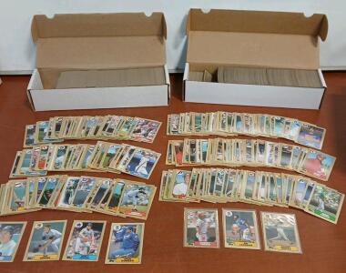 (Approx. 350+) 1987 Topps Baseball Cards Including Barry Bonds, Bo Jackson (Approx. 250+) 1987 Topps Baseball Cards Including Sid Bream, Dick Howser