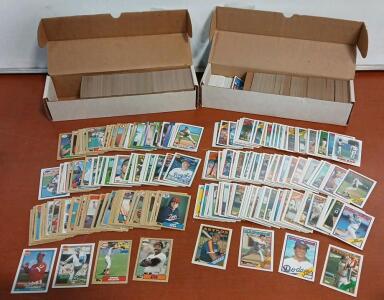 (Approx. 300+) Assorted 1987-1991 Topp Baseball Cards Including Vida Blue, Eddie Miner (Approx. 300+) 1988 Topps Baseball Cards Including Greg Harris