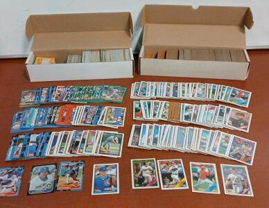 (Approx. 250+) Assorted 1987-1991 Baseball Cards Including Topps And Donruss (Approx. 350+) 1988 Topps Baseball Cards Including Ted Simmons, Jay Howell