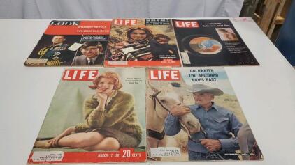 (5) Vintage 1961-1969 Life Magazine