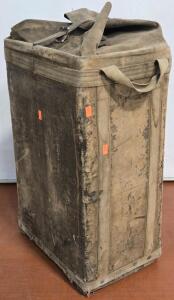 Vintage Military Ridgid Wall Tote/Carry Bag - 22"H x 13"W x 9"D