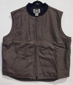 Steelguard Heavy Duty Insulated Work Zip-Up Vest / Style: 3353 / Dark Brown / 3XL