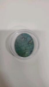 71.10 Carat Aqua Dragon Veins Agate Oval Cabochon Gemstone