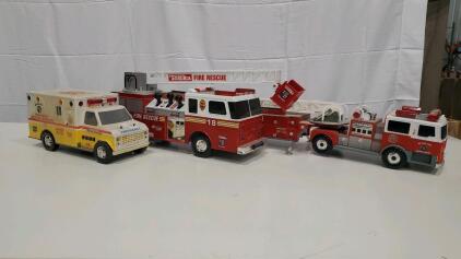 (3) Vintage Toy Emergency Vehicles