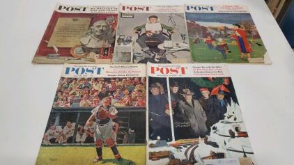 (5) Vintage Post 1956-1957 Magazine