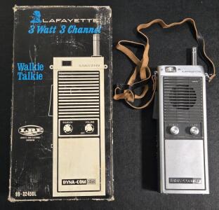 Vintage *Mint Condition* Lafayette Dyna-Com 3b - 3Watt 3Channel 2-Way Radio Walkie Talkie in Original Packaging