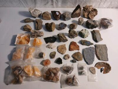 Approx.(25+) Natural Gems And Rocks