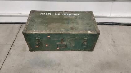 Vintage Military Footlocker 32"x16.5"x14"