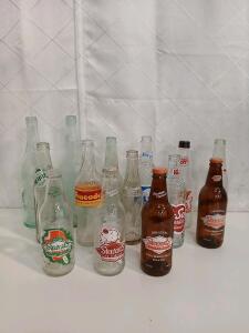 (14) Vintage Glass Soda Bottles