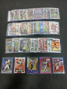 (50) Assorted Football Cards Including Topps Chrome, Score And Donruss Optic Ryan Tannehill, DeAndre Hopkins In Plastic Hard Cover