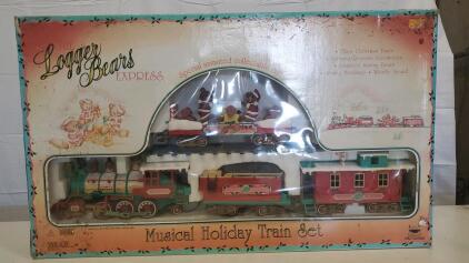 Logger Bears Express Musical Holiday Train Set