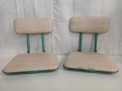 (2) Vintage Foldable Stadium Seats -14"Lx 13"W x15"H