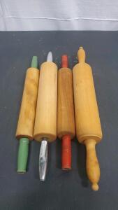 (4) Vintage Rolling Pins