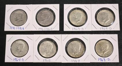 (8) Kennedy Half Dollars | 1776-1976-D & 1964-D - 1969-D