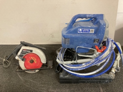 7 1/4 Circular Saw And Paint Sprayer