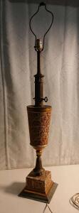 (1) Vintage Capodimonte-Style Figural Porcelain Table Lamp -45"H x8"W