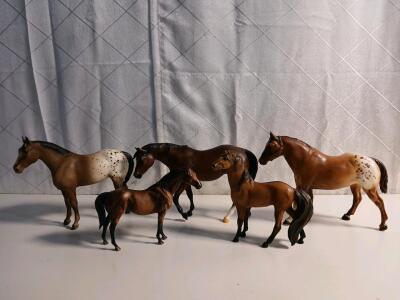 (5) Vintage Horse Statue Toys