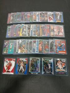 (50) Assorted Basketball Cards Including Donruss, Chronicles And NBA Hoops Tyler Herro, Patrick Williams In Plastic Hard Cover