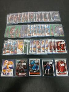 (50) Assorted Basketball Cards Including Donruss And Bowman Chrome Lebron James, Nikola Jokic In Plastic Hard Cover