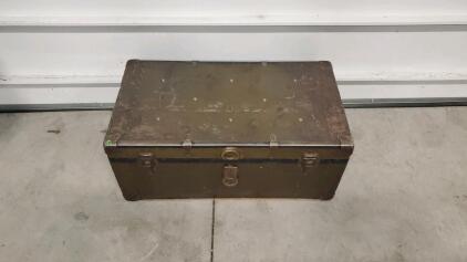 Vintage Metal Trunk 31"x17"x13"