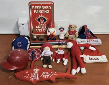 Assorted Anaheim Angels & MLB Memorabilia & Home Decor