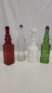 (4) Vintage Glass Bottles