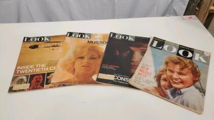 (3) Vintage 1965 Look Magazine (1) 1958 Look Magazine