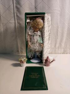 (1) Vintage Mother Goose Porcelain "Mary Mary Quite Contrary" Doll