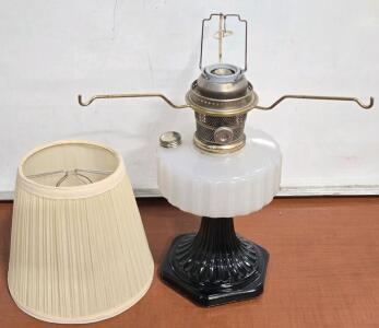 Vintage Aladdin Co. Model-C Corinthian Oil Lamp - 15"H & Vintage Lamp Shade (Does Not Go to This Lamp)