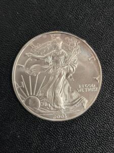 (1) 2003 - 1 oz American Silver Eagle .999 Fine Silver Dollar Uncirculated US Mint / +$70 Value!